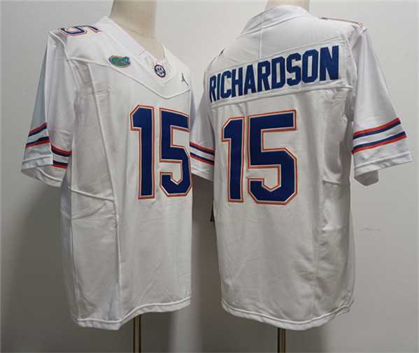 Men's Florida Gators #15 Anthony Richardson White Stitched Jersey-0